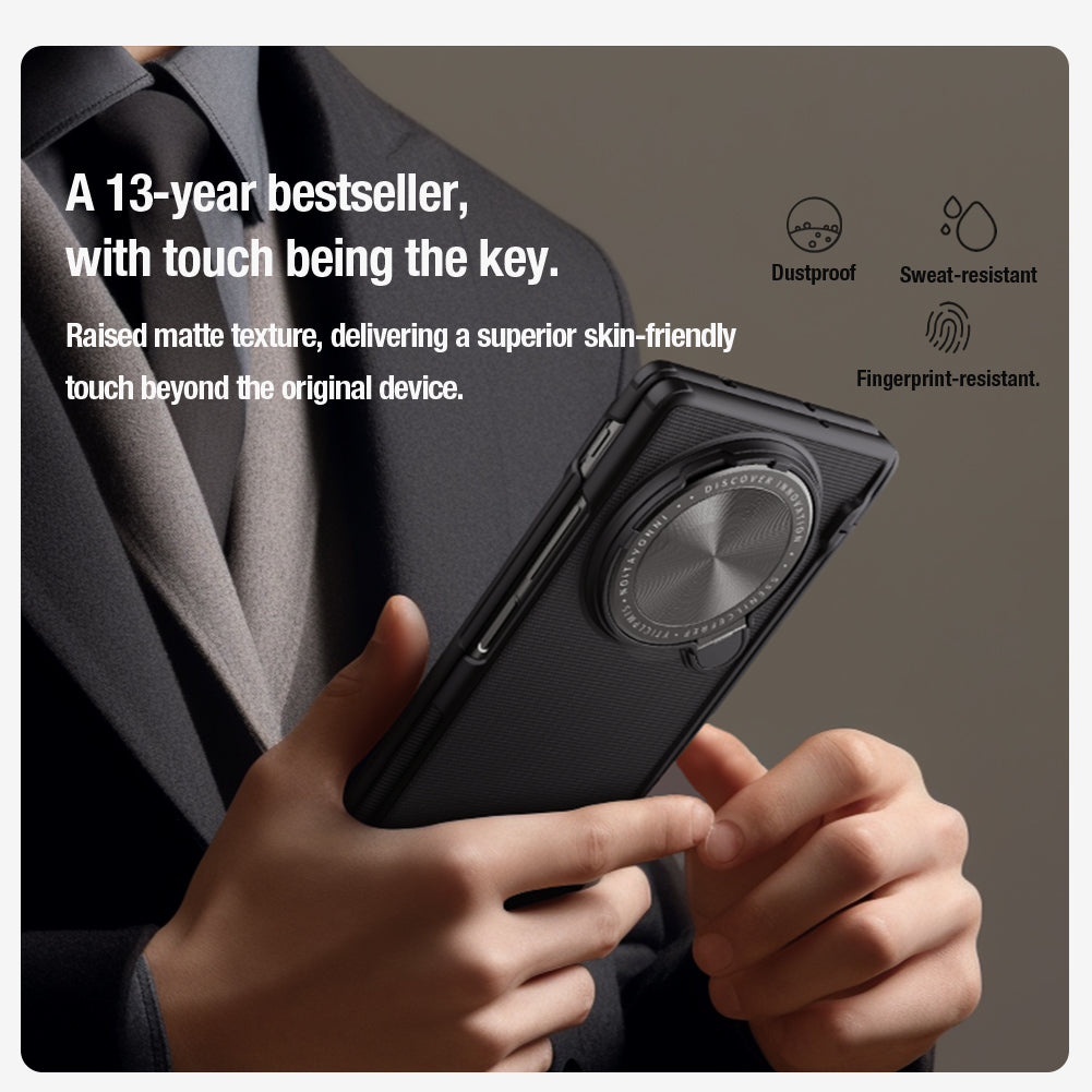 NILLKIN Super Frosted Shield Prop for vivo X Fold3 Kickstand Case Camera Lens Lid Phone Back Cover NILLKIN Super Frosted Shield Prop for vivo X Fold3 Kickstand Case Camera Lens Lid Phone Back Cover